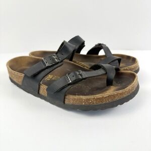 Birkenstock Sandals Womens 5 US Mayari Black Strap Toe Loop Slip On